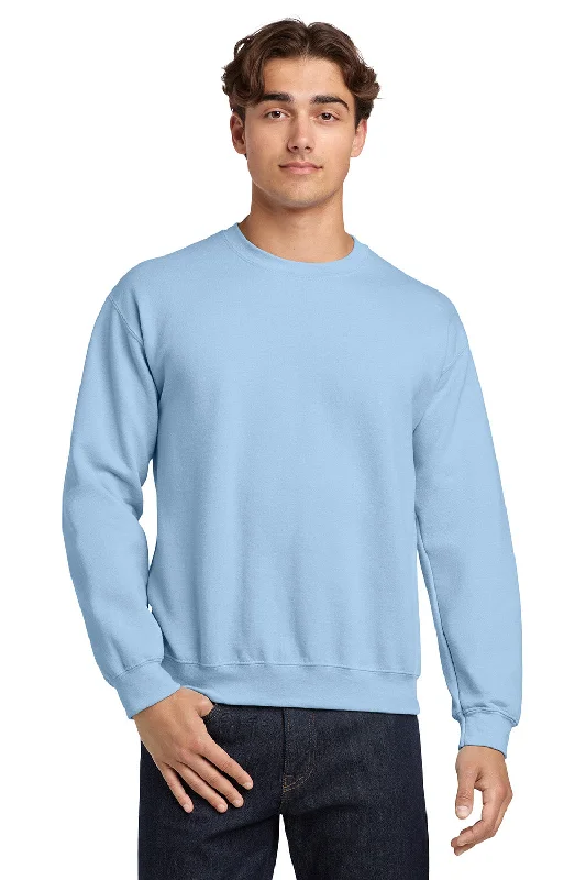 Soft Sweaters Gildan Mens Pill Resistant Fleece Crewneck Sweatshirt - Light Blue