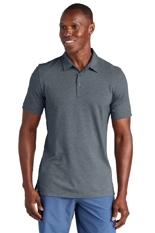 Sporty Essentials TravisMathew Mens Sunnyvale Wrinkle Resistant Short Sleeve Polo Shirt - Heather Night Blue Sporty Essentials TravisMathew Mens Sunnyvale Wrinkle Resistant Short Sleeve Polo Shirt - Heather Night Blue