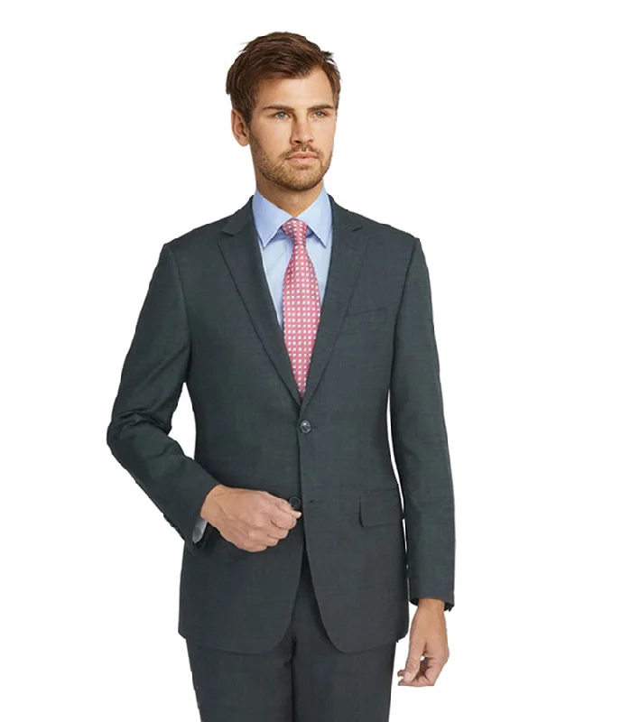 Trendy Suits Mantoni 2 Button Stretch Fabric Slim Fit Wool Suit-Charcoal-03