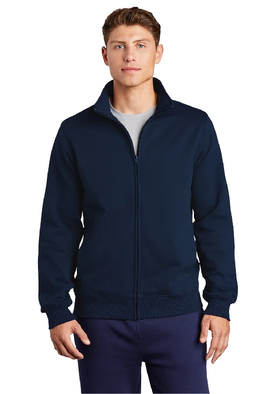 Comfy Suits Sport-Tek Mens Shrink Resistant Fleece Full Zip Sweatshirt w/ Pockets - True Navy Blue Comfy Suits Sport-Tek Mens Shrink Resistant Fleece Full Zip Sweatshirt w/ Pockets - True Navy Blue