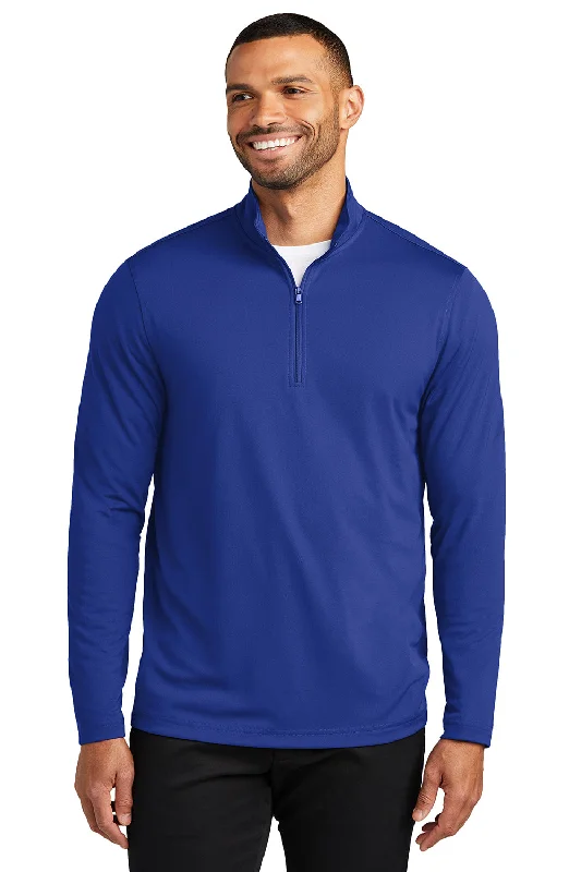 Functional Wear Port Authority Mens Dry Zone Moisture Wicking Micro Mesh 1/4 Zip Sweatshirt - True Royal Blue Functional Wear Port Authority Mens Dry Zone Moisture Wicking Micro Mesh 1/4 Zip Sweatshirt - True Royal Blue