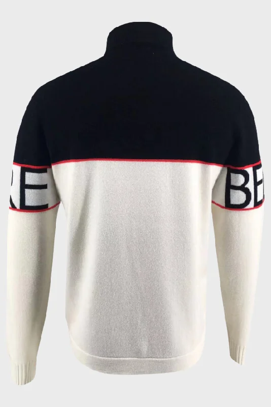Relaxed Activewear Half-Zipped Cashmere Blend Sweater