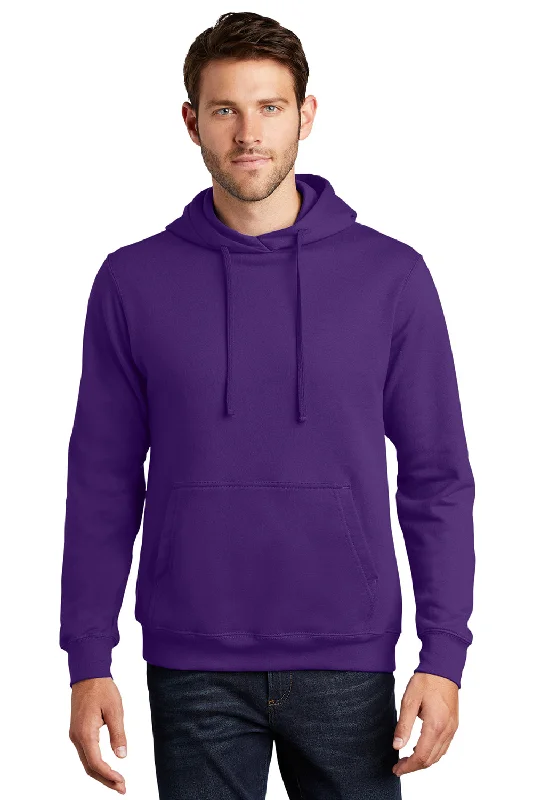 Cozy Looks Port & Company Mens Fan Favorite Fleece Hooded Sweatshirt Hoodie w/ Pouch Pocket - Team Purple Cozy Looks Port & Company Mens Fan Favorite Fleece Hooded Sweatshirt Hoodie w/ Pouch Pocket - Team Purple