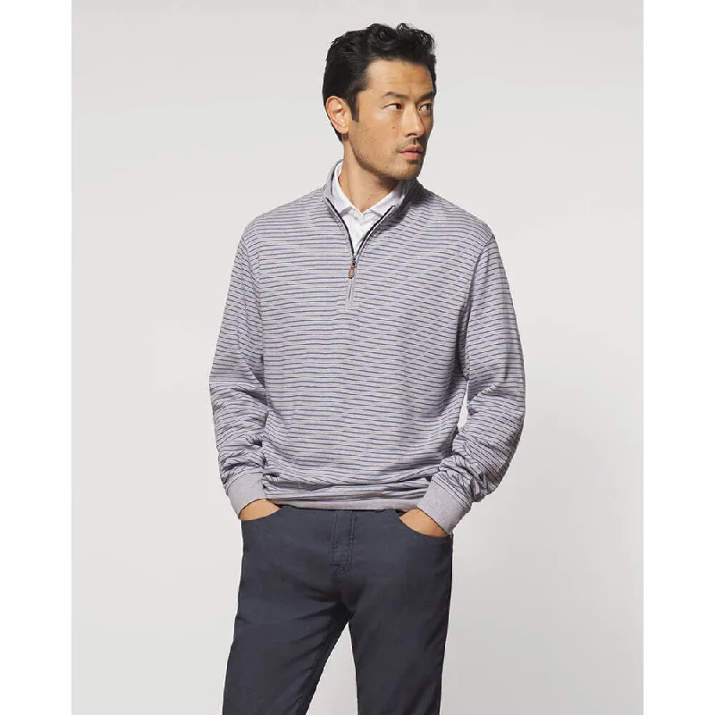 Modern Apparel Johnnie-O Skiles Stripped Pullover Sweater - Light Gray