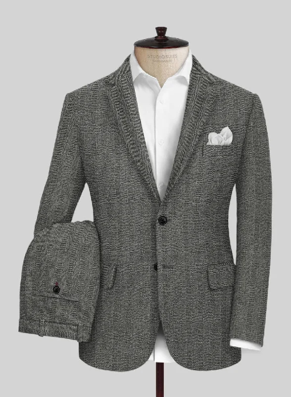 Bold T-shirts Highlander Gray Herringbone Tweed Suit