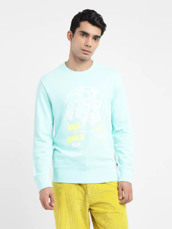 Street-Friendly Wear Men's Graphic Print Crew Neck Sweatshirt