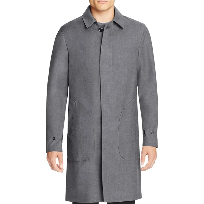 Soft Knitwear Todd Synder Mens Double Face Trench Coat, Grey, X-Large