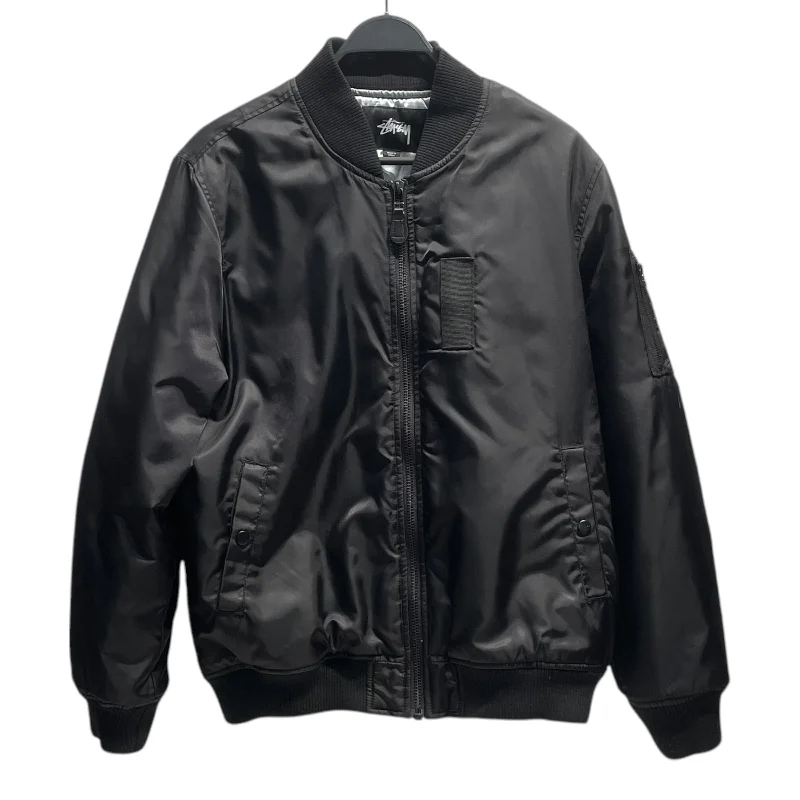 Comfortable Shirts STUSSY/Jacket/M/Nylon/BLK/stussy ma-1 bomber jacket