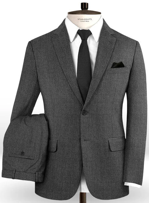 Cozy Sweaters Scabal Carbon Gray Wool Suit