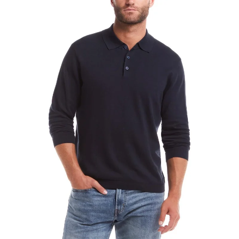 Sporty Essentials Mens Solid Cotton Pullover Sweater