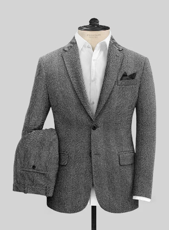 Practical Tees Sartori Teobaldo Gray Herringbone Soft Tweed Suit