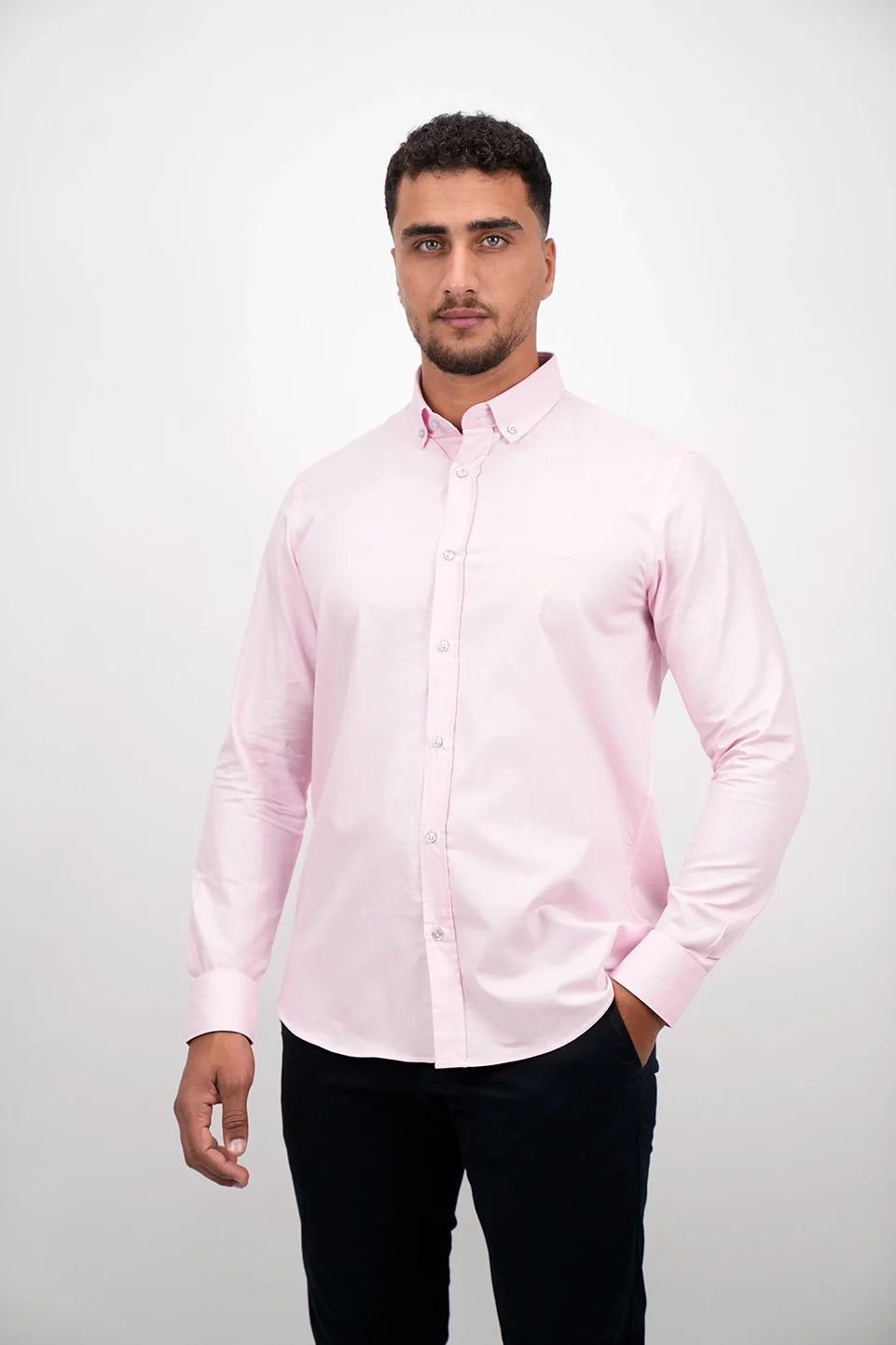 Effortless Comfort Long Sleeved Pink Casual Shirt