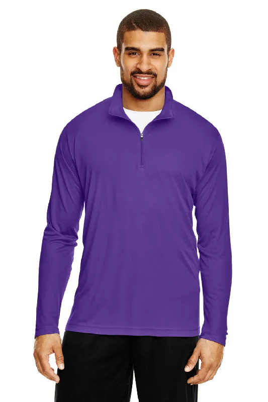 Trendy Apparel Team 365 Mens Zone Performance Moisture Wicking 1/4 Zip Sweatshirt - Purple Trendy Apparel Team 365 Mens Zone Performance Moisture Wicking 1/4 Zip Sweatshirt - Purple