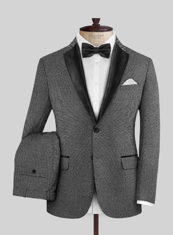Warm Essentials Napolean Gray Birdseye Wool Tuxedo Suit