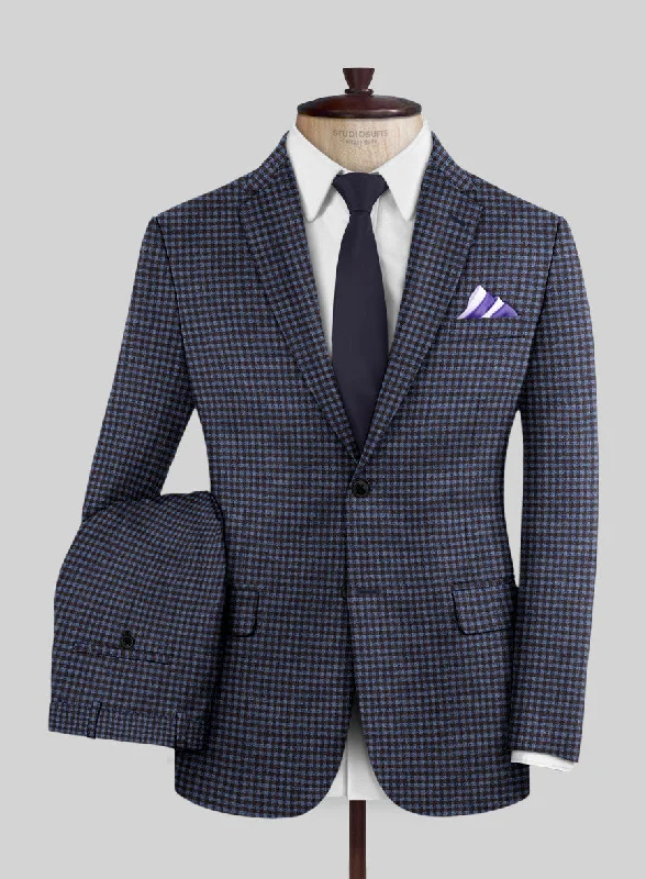 Casual Layers Reda Izasmo Blue Checks Wool Suit