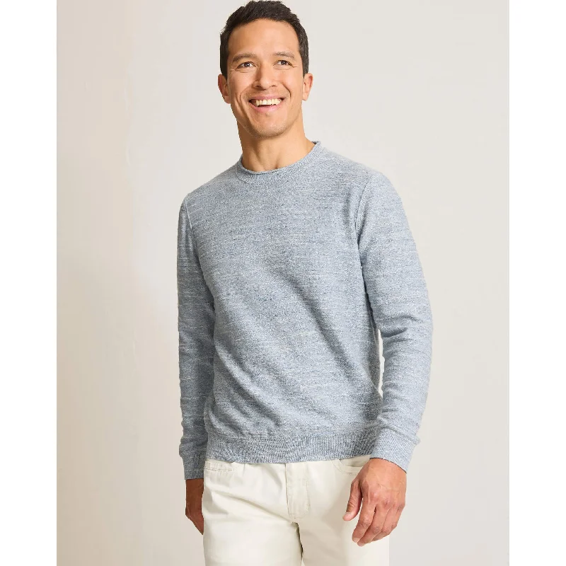 All-Weather Wear Tommy Bahama Men's Salerno Point Crew Sweater - Denimblau Heather All-Weather Wear Tommy Bahama Men's Salerno Point Crew Sweater - Denimblau Heather