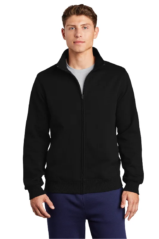 Smart Tops Sport-Tek Mens Shrink Resistant Fleece Full Zip Sweatshirt w/ Pockets - Black Smart Tops Sport-Tek Mens Shrink Resistant Fleece Full Zip Sweatshirt w/ Pockets - Black