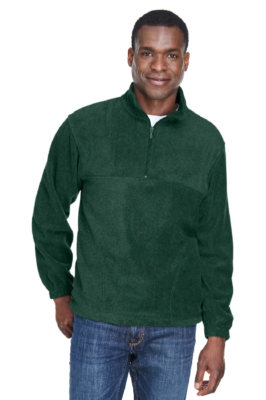 Classic Pieces Harriton Mens Pill Resistant Fleece 1/4 Zip Sweatshirt w/ Pockets - Hunter Green Classic Pieces Harriton Mens Pill Resistant Fleece 1/4 Zip Sweatshirt w/ Pockets - Hunter Green