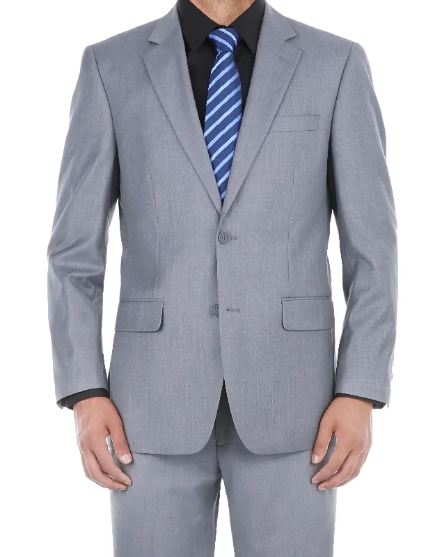 Premium Jackets Vanderbilt Collection - Classic 2 Piece Suit 2 Buttons Regular Fit In Gray