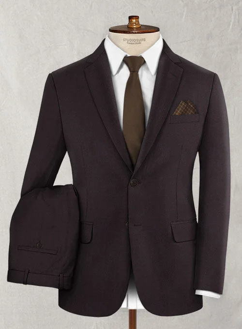 Fashion Bottoms Reda Dark Wine Wool Suit