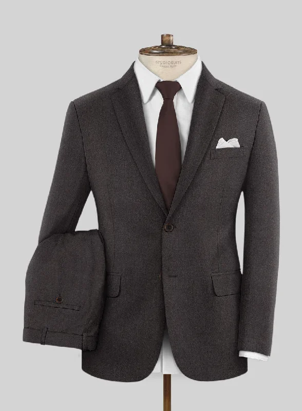 Timeless Style Scabal Gaci Brown Wool Suit