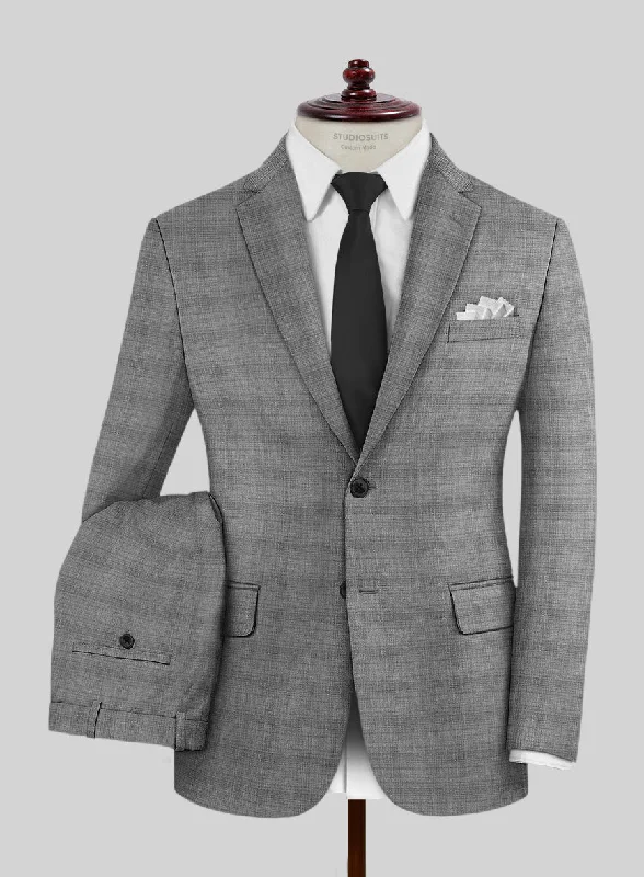 Everyday Apparel London Loom Gray Bruna Wool Silk Linen Suit