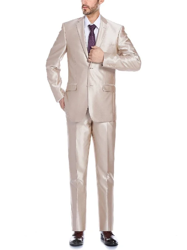 All-Weather Wear Men's Sharkskin Italian Styled Two Piece Suit