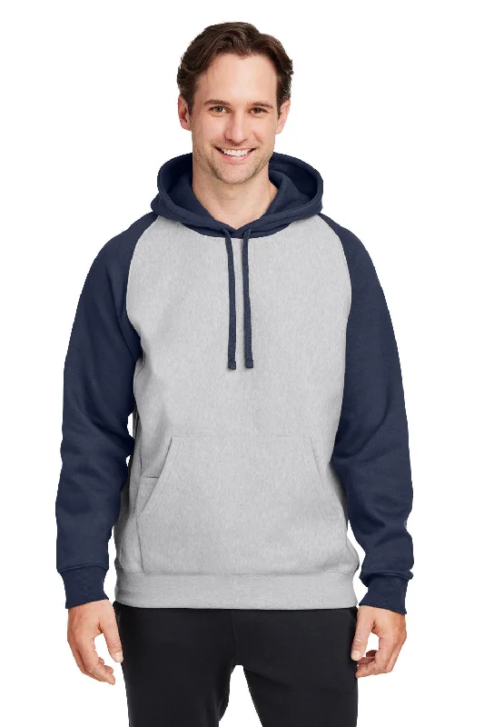 Stylish Tops Team 365 Mens Zone HydroSport Water Resistant Colorblock Hooded Sweatshirt Hoodie w/ Pouch Pocket - Heather Grey/Dark Navy Blue Stylish Tops Team 365 Mens Zone HydroSport Water Resistant Colorblock Hooded Sweatshirt Hoodie w/ Pouch Pocket - Heather Grey/Dark Navy Blue