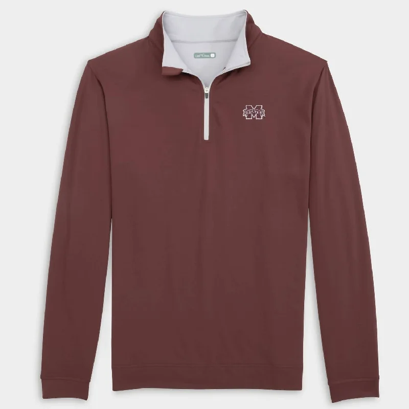 Urban Style Men's Msu Venture Quarter Zip Top In Maroon