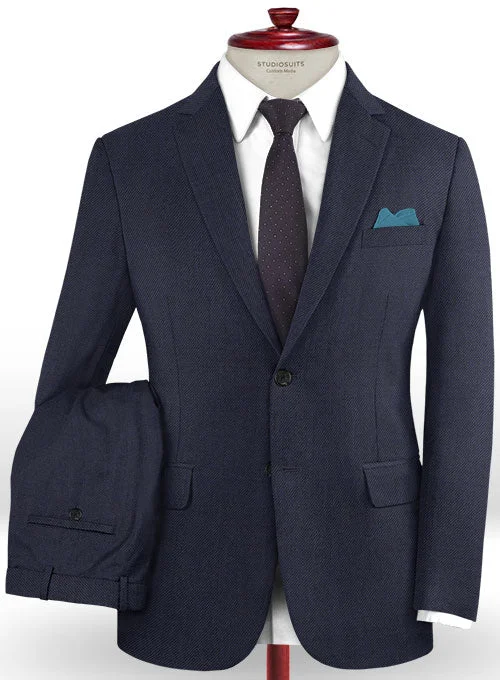 Relaxed Tops Caccioppoli Dapper Dandy Duffon Blue Wool Suit