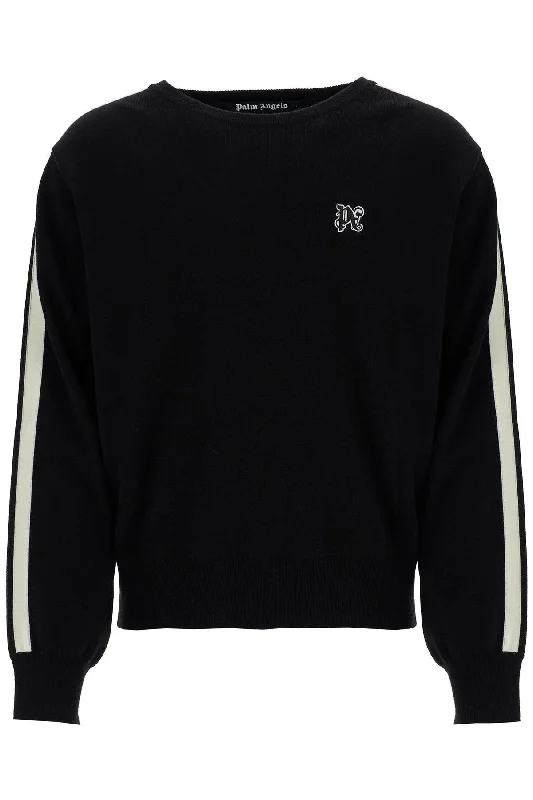 Trendy Apparel Palm Angels Men's Track Band Pullover Sweater With