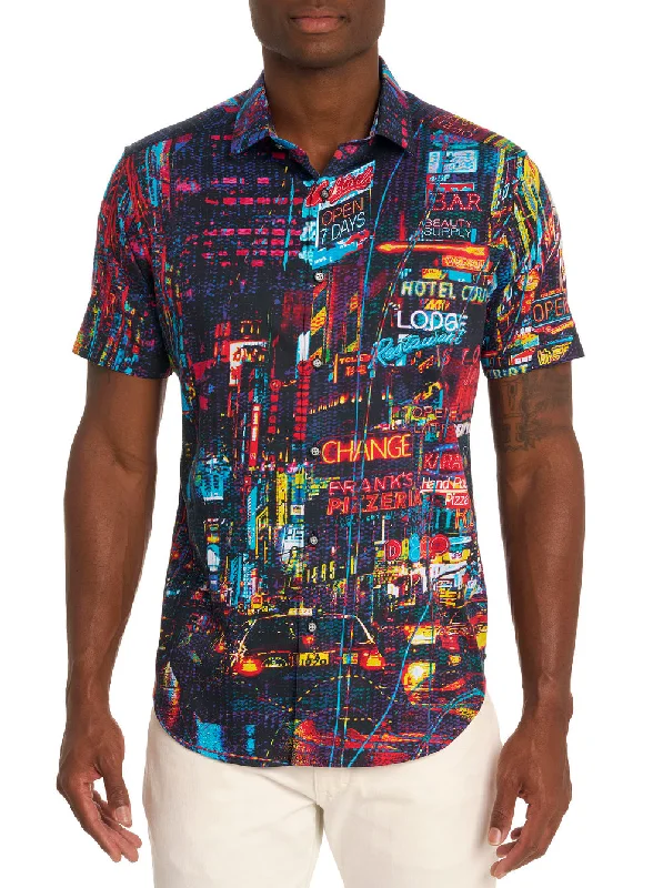 Active Tops HUSTLE N BUSTLE SHORT SLEEVE BUTTON DOWN SHIRT