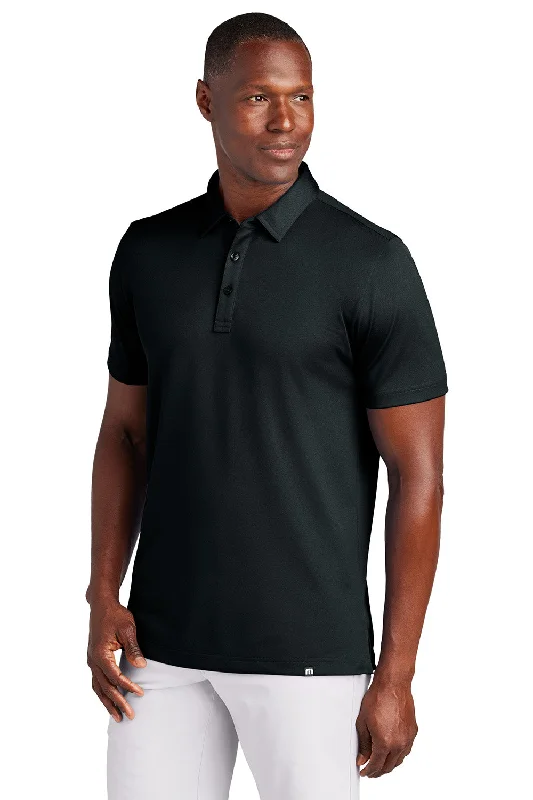 Comfy Styles TravisMathew Mens Cabana Wrinkle Resistant Short Sleeve Polo Shirt - Black Comfy Styles TravisMathew Mens Cabana Wrinkle Resistant Short Sleeve Polo Shirt - Black