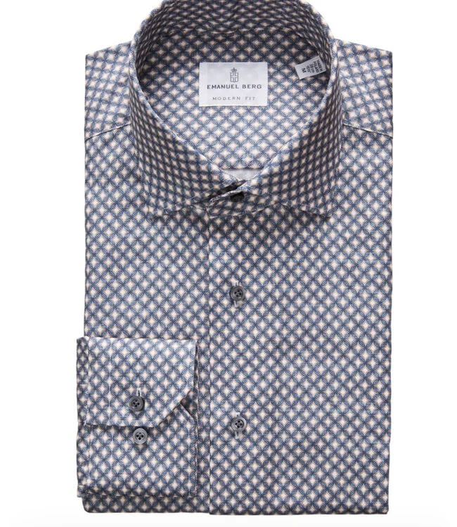 Soft Sweaters Geometric Dobby Sport Luxury Shirt SF19142