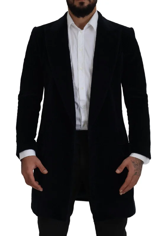 Functional Tops Dolce & Gabbana Elegant  Cotton Long Cardigan Men's Jacket
