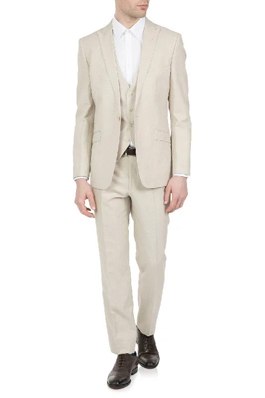 Casual Layers Uberstone Louie Linen Sand Suit Set