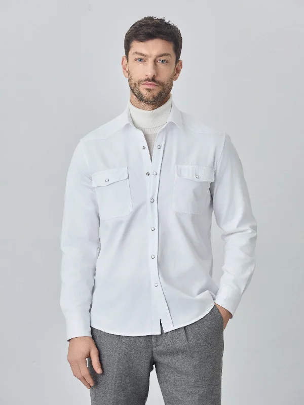 Effortless Comfort Relaxed fit western twill shirt