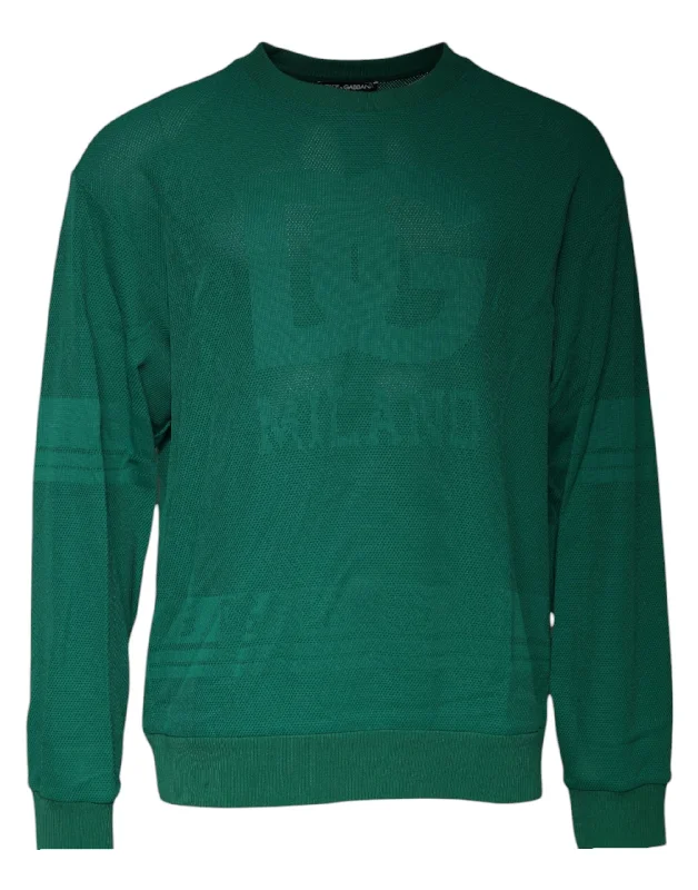 Urban Look Dolce & Gabbana Logo Nylon Crew Neck Pullover Men's Sweater