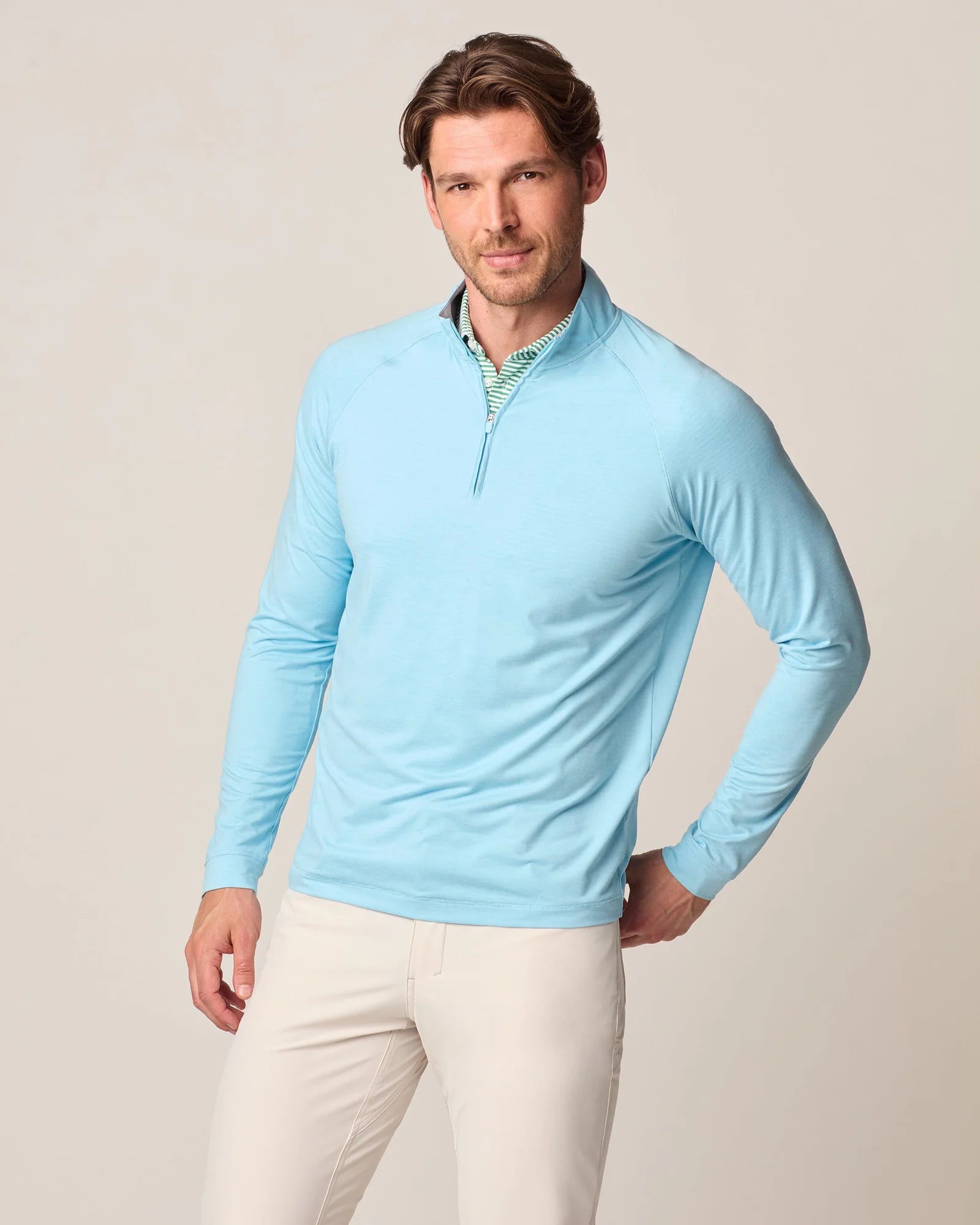Active Tops Johnnie-O Freeborne 1/4 Zip Prep-Formance Sweater - Permafrost