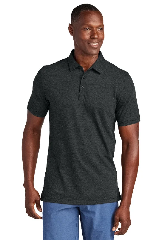 Warm Essentials TravisMathew Mens Sunnyvale Wrinkle Resistant Short Sleeve Polo Shirt - Heather Black Warm Essentials TravisMathew Mens Sunnyvale Wrinkle Resistant Short Sleeve Polo Shirt - Heather Black