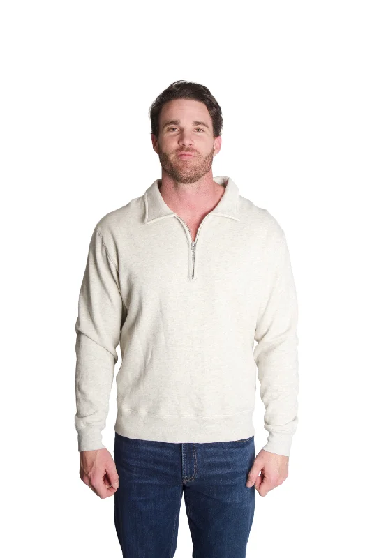 Everyday Jackets 50's Quarter Zip in Oat Grey