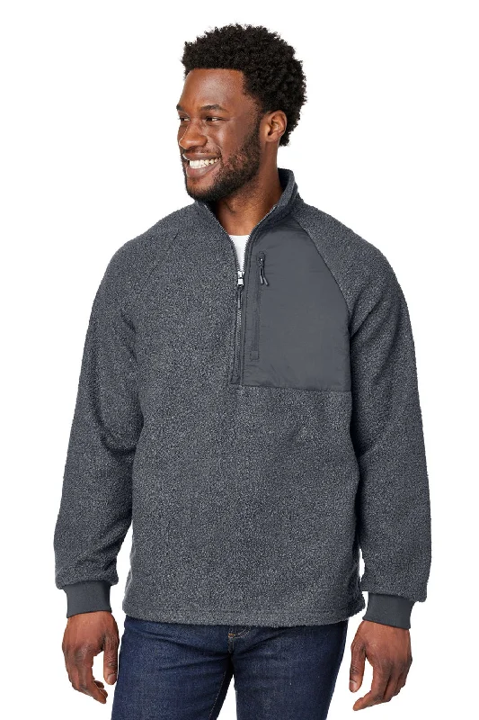 Relaxed Fits North End Mens Aura Sweater Fleece 1/4 Zip Sweatshirt w/ Pockets - Carbon Grey Relaxed Fits North End Mens Aura Sweater Fleece 1/4 Zip Sweatshirt w/ Pockets - Carbon Grey