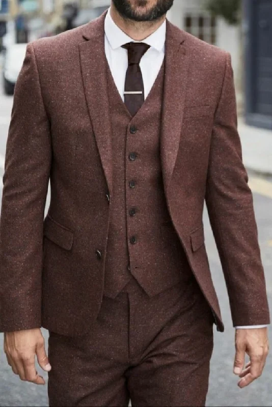 Simple Outfits Men Tweed Brown Suit Wedding 3 Piece Suit Winter Coat Pant Slim Fit Suit Tweed Brown Suits Elegant Suit Bespoke Suit Simple Outfits Men Tweed Brown Suit Wedding 3 Piece Suit Winter Coat Pant Slim Fit Suit Tweed Brown Suits Elegant Suit Bespoke Suit