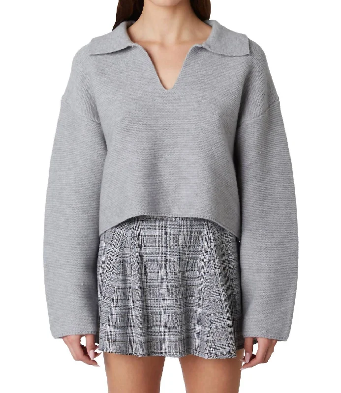 Soft Layers Samira Sweater In Grey