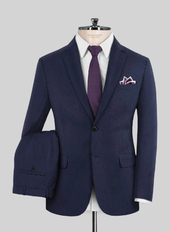Flexible Wear Lanificio Zegna Trofeo Ink Blue Wool Suit