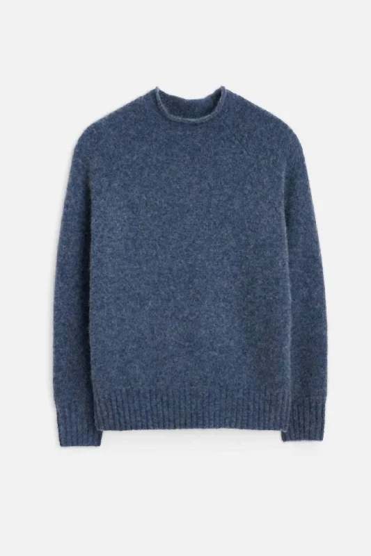 Soft Materials Alex Alpaca Sweater In Heather Storm