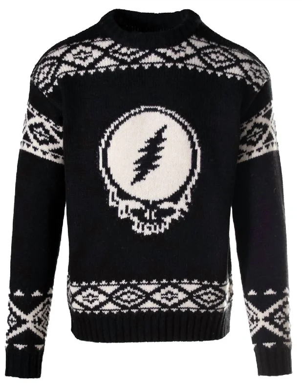 Flexible Wear Men's Grateful Dead Wool Blend Sweater In Black