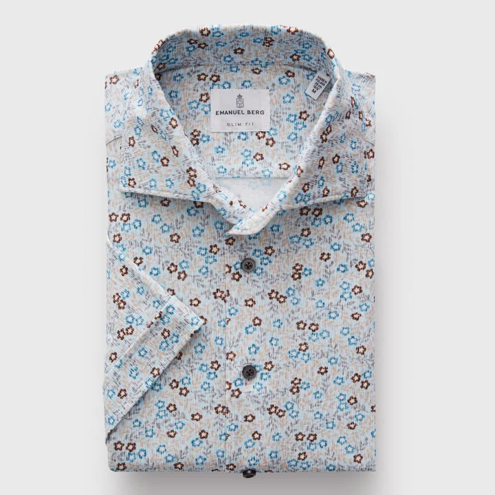 Effortless Gear Premium Quality Jersey Knit Short Sleeve Shirt SF18591 Blue