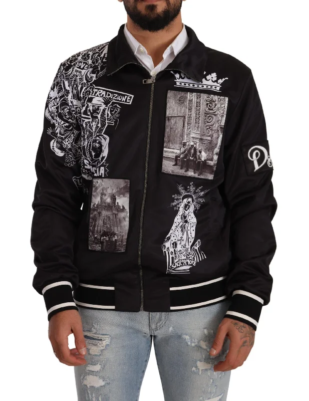 Soft Knitwear Dolce & Gabbana Stunning Superstizione Zip Men's Sweater