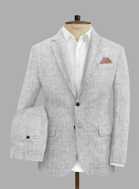 Relaxed Shirts Solbiati Haze Gray Linen Suit